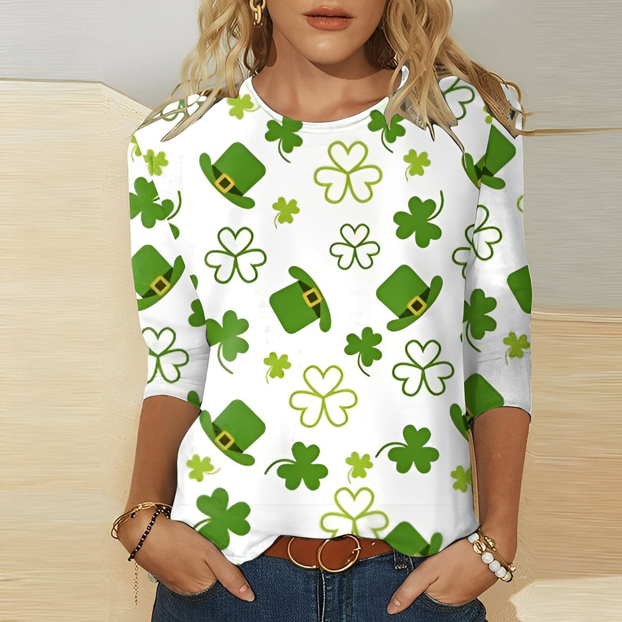 BladerPrint™  - Klaverprint Casual Blouse