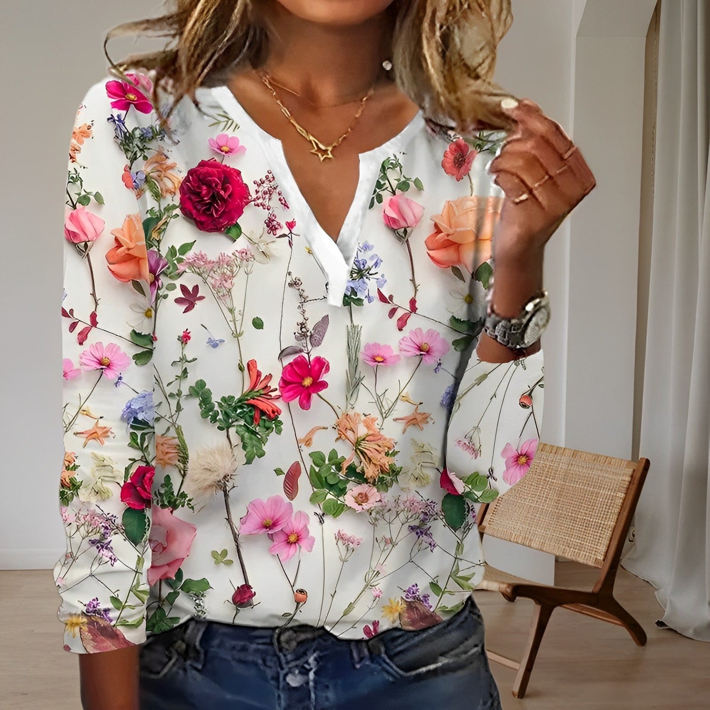 AnneMarie™ - Blouse met bloemenprint