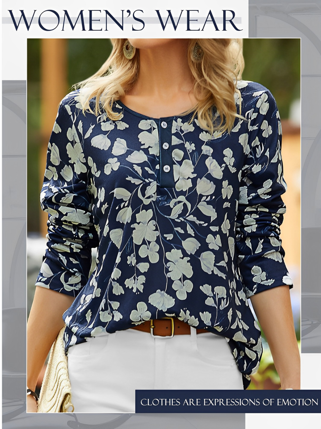 Orchidia™ |  bloemenprint casual blouse