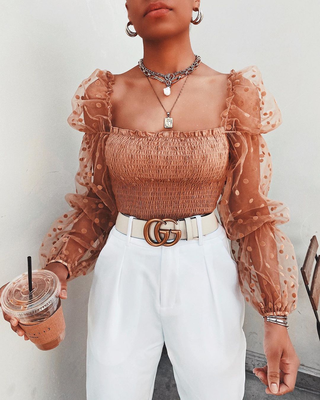 Cyrus™ | Trendy Sheer Mesh Blouse