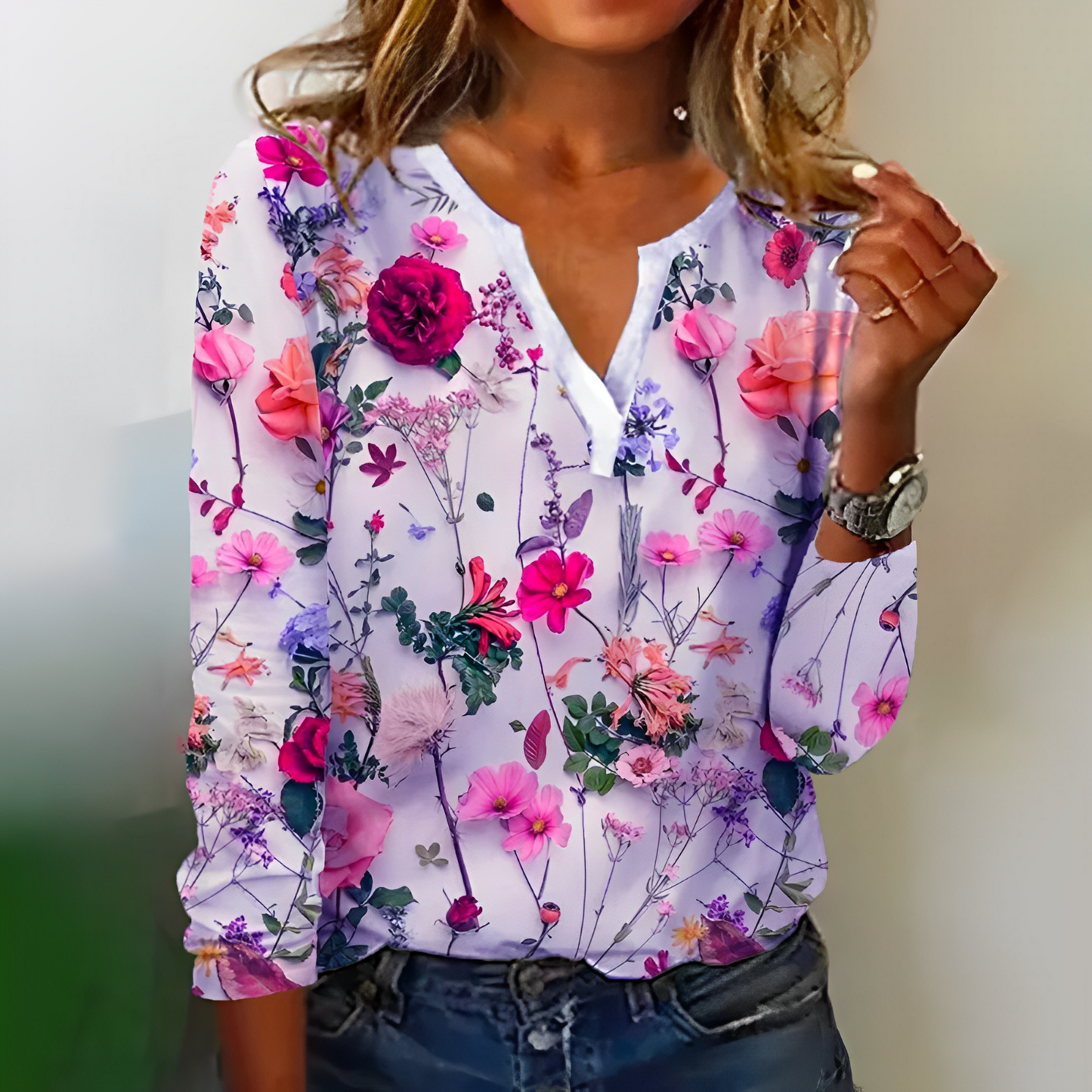 AnneMarie™ - Blouse met bloemenprint