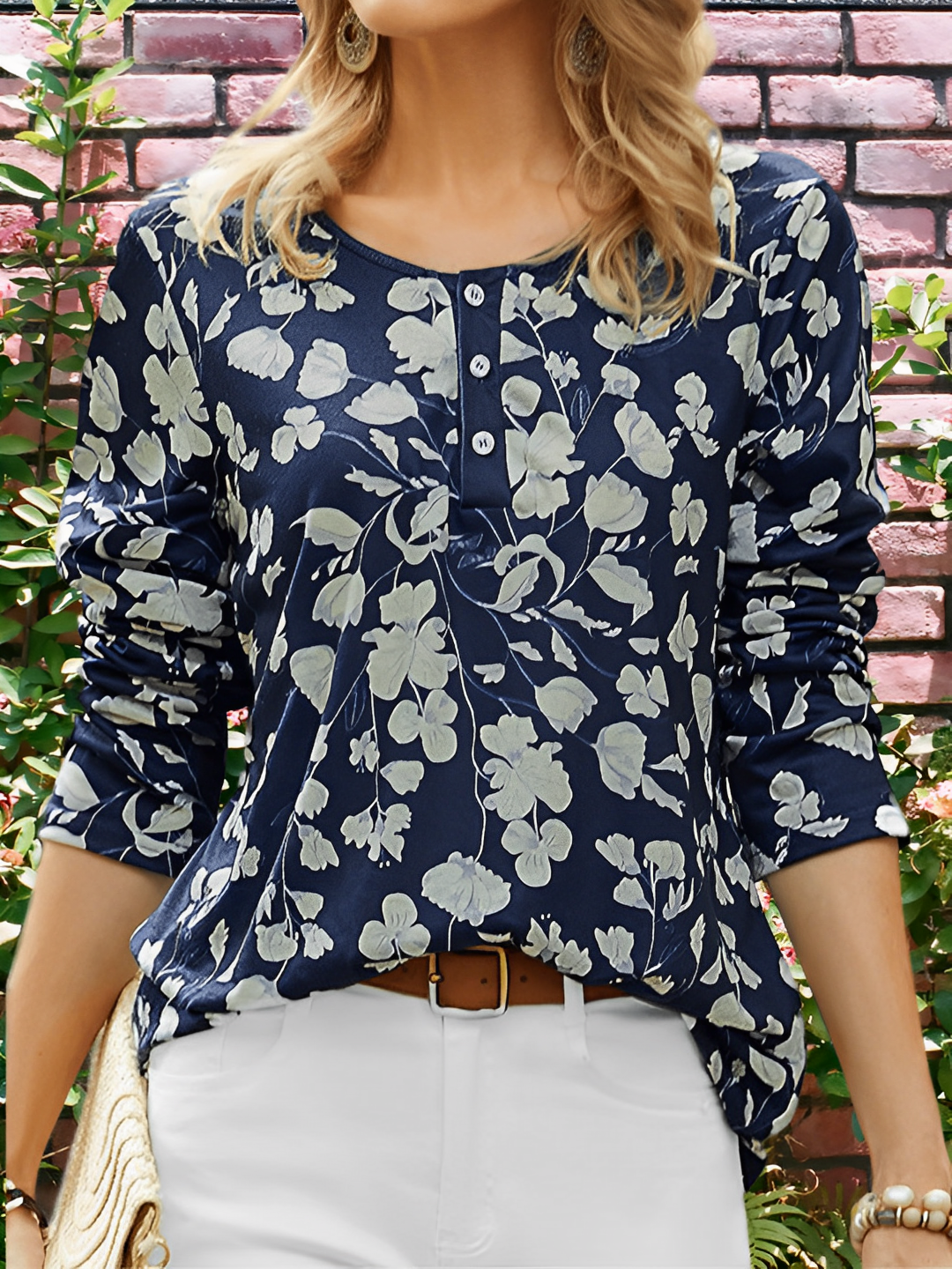 Orchidia™ |  bloemenprint casual blouse